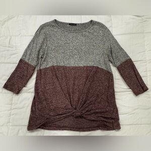 Pink Clover Two-Tone Long Sleeve Top